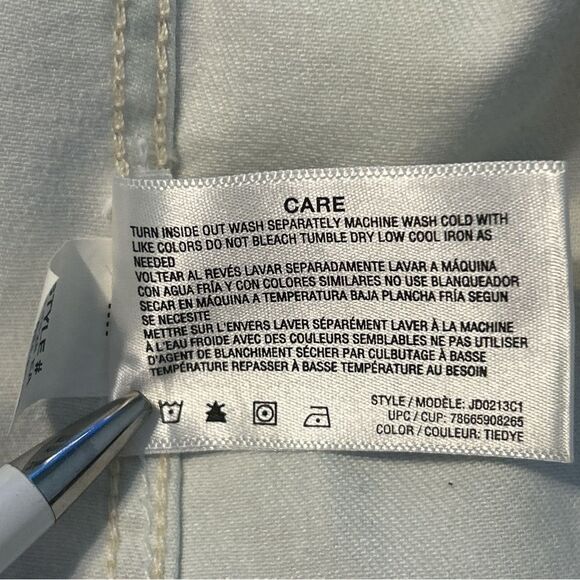 Jordache Pastel Tie Dye Denim Jean Jacket Size Medium - Picture 9 of 10